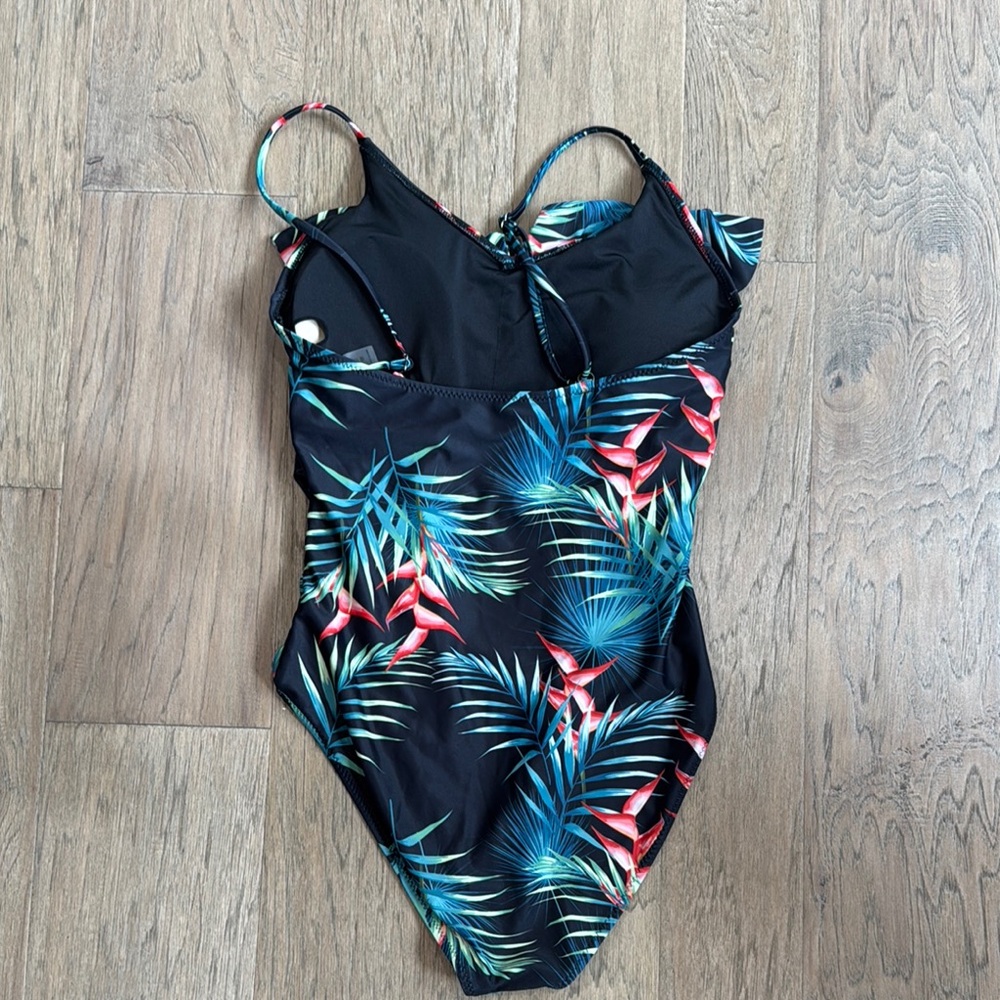 Blooming Jelly Ruched Tummy Control One Piece Bath Suit Size Medium - Picture 3 of 5